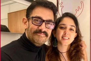 Aamir Khan poses for a happy picture with daughter Ira, her partner Nupur Shikhare