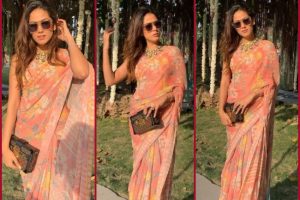 Mira Kapoor looks elegant in chiffon floral saree; See Pics