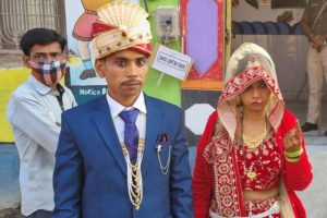 Newly-wed bride casts vote in UP’s Firozabad