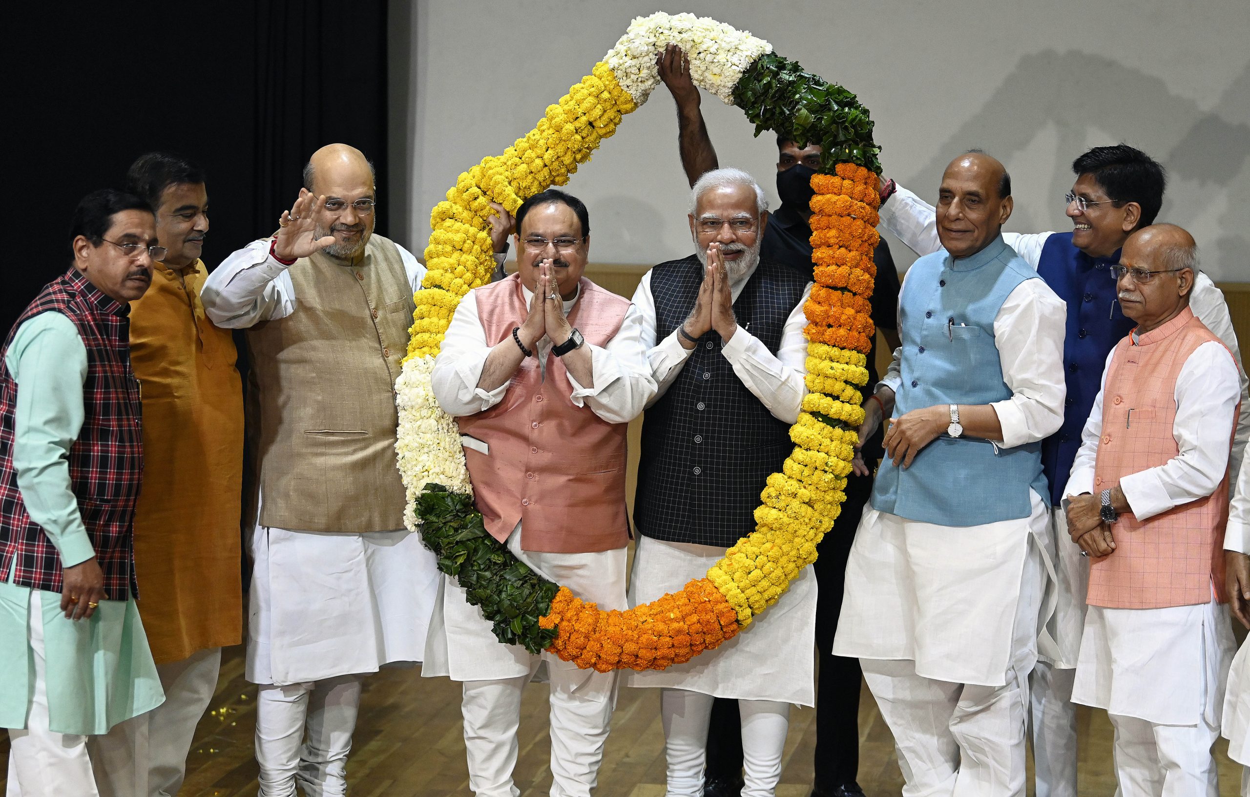 PM Modi, JP Nadda felicitated at BJP Parliamentary Party Meeting | See Pics