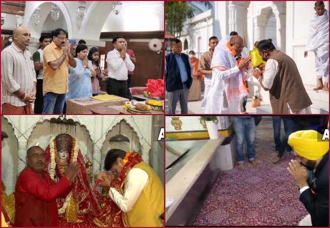 Top leaders in five assembly states visit temple; check pics and video here