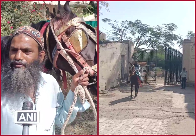 Man in Maharashtra’s Aurangabad uses horse to commute (VIDEO)