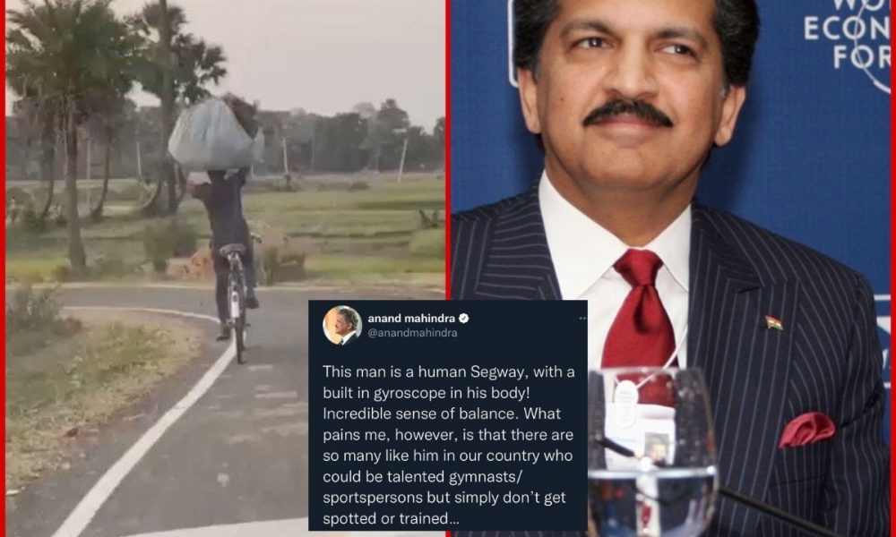 Anand Mahindra spots hidden jem from village, the bicyle man is a delight to watch