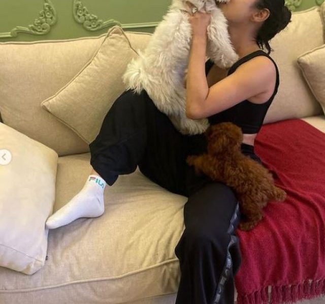 Mouni Roy’s gala-time with her pets