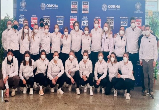 Germany Women’s Team arrive in Bhubaneswar for FIH Hockey Pro League matches against India