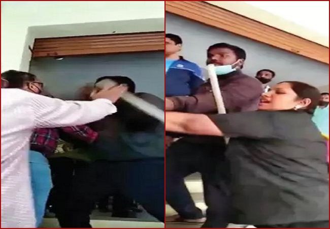 Pune: Female bouncer assaults parents in school, VIDEO goes viral
