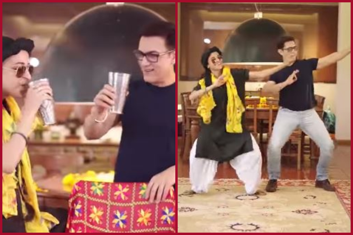 Aamir Khan shows his Bhangra skill to celebrate Baisakhi with Instagram fame Ruhee Dosani