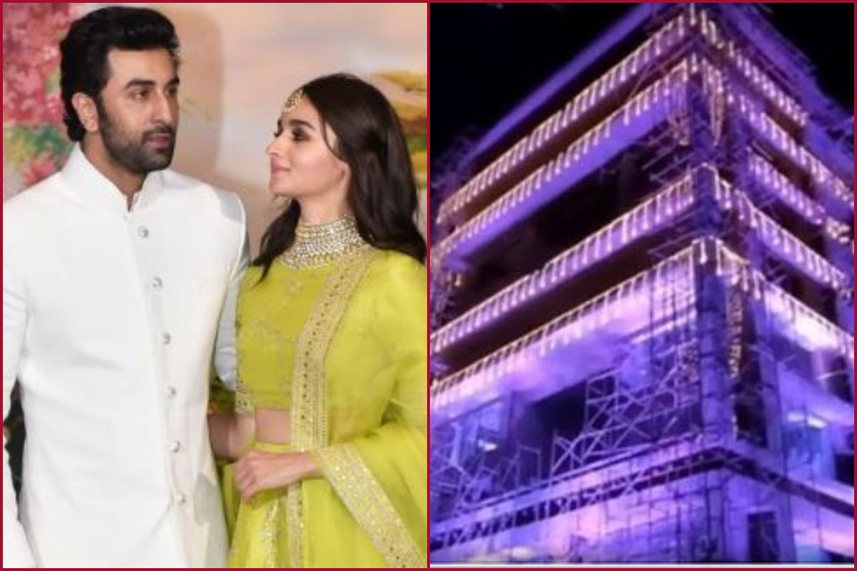 Ranbir Kapoor’s Mumbai bungalow decorated with lights ahead of rumoured wedding with Alia Bhatt