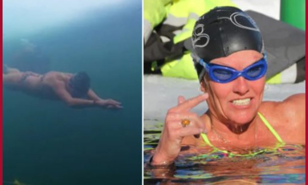 South African woman creates world record by swimming a distance of 295 feet under ice
