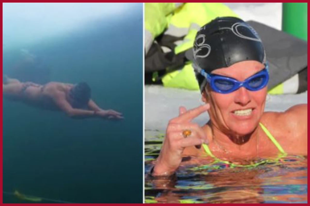 South African woman creates world record by swimming a distance of 295 feet under ice