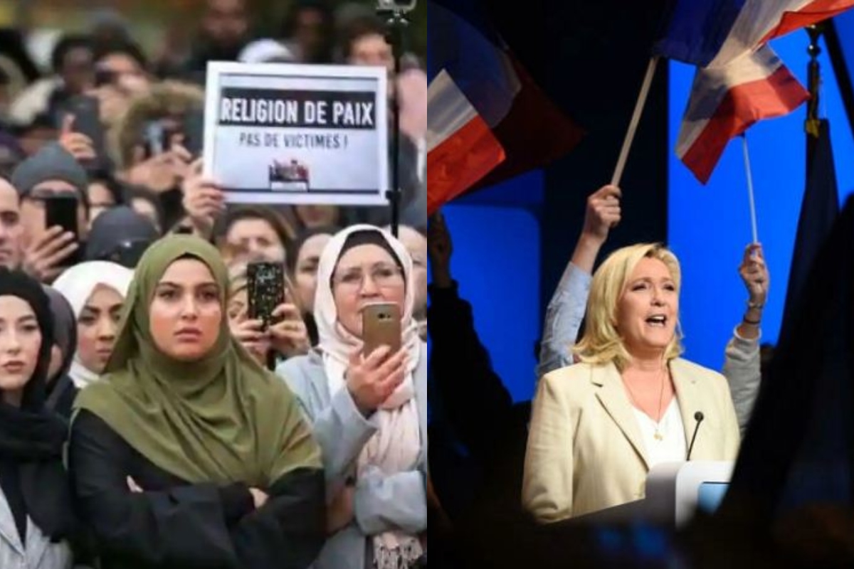 French presidential candidate Marine Le Pen vows to impose fine on wearing hijab in Public