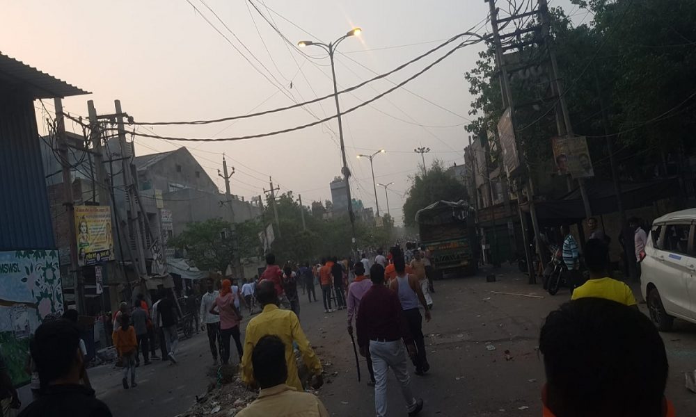 Delhi’s Jahangirpuri: Miscreants pelt stones during procession on Hanuman Jayanti; police personnel injured