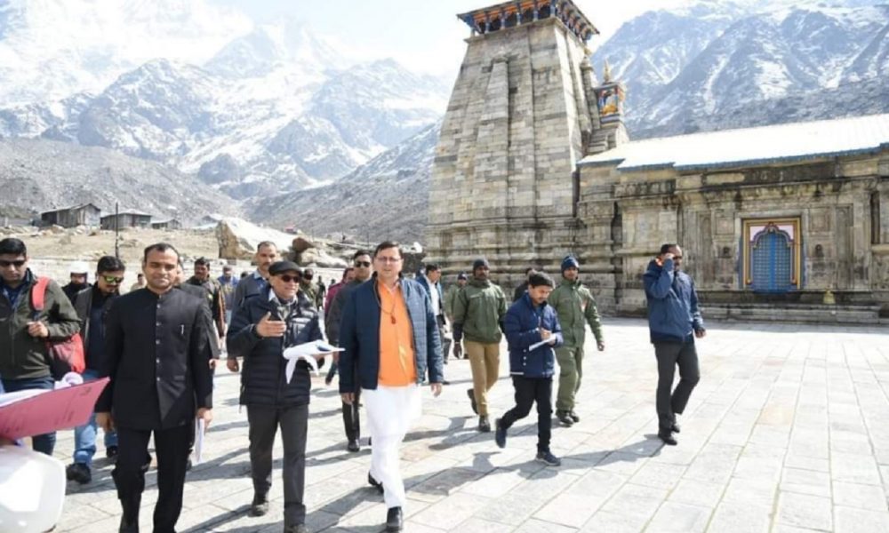 CM Dhami visits Kedarnath shrine, takes stock of Char Dham Yatra preparations