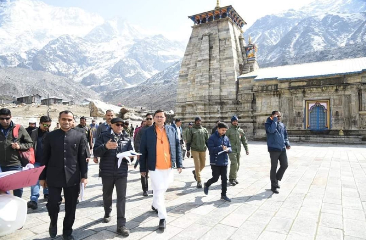 CM Dhami visits Kedarnath shrine, takes stock of Char Dham Yatra preparations