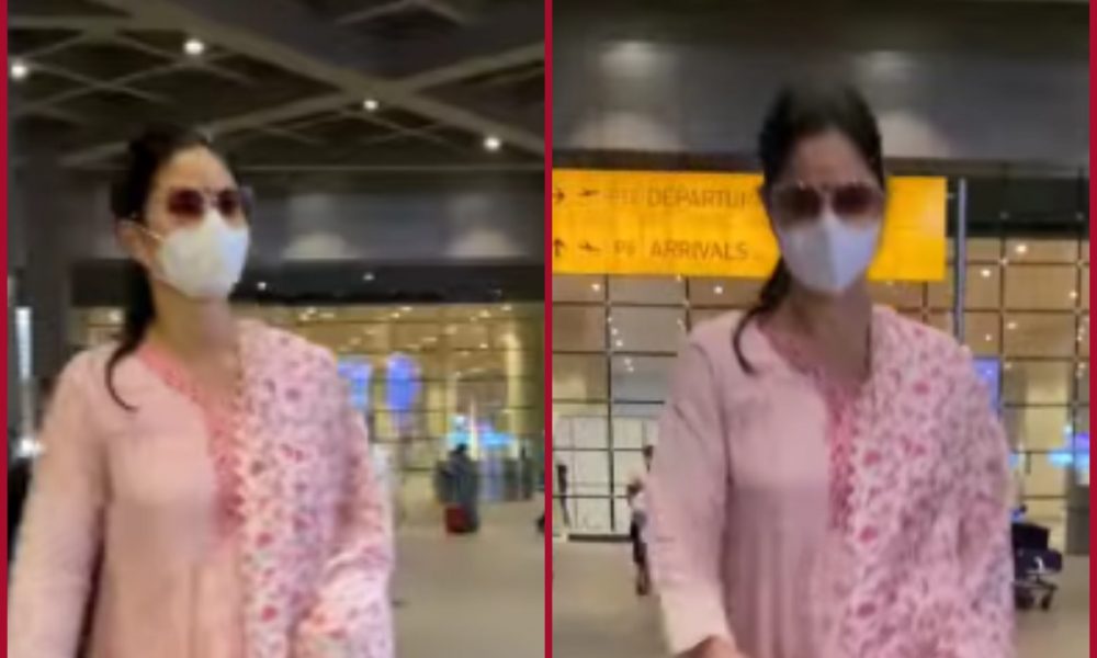 Katrina Kaif spotted in suit at airport; fans say ”Mommy to Be Soon” (video)
