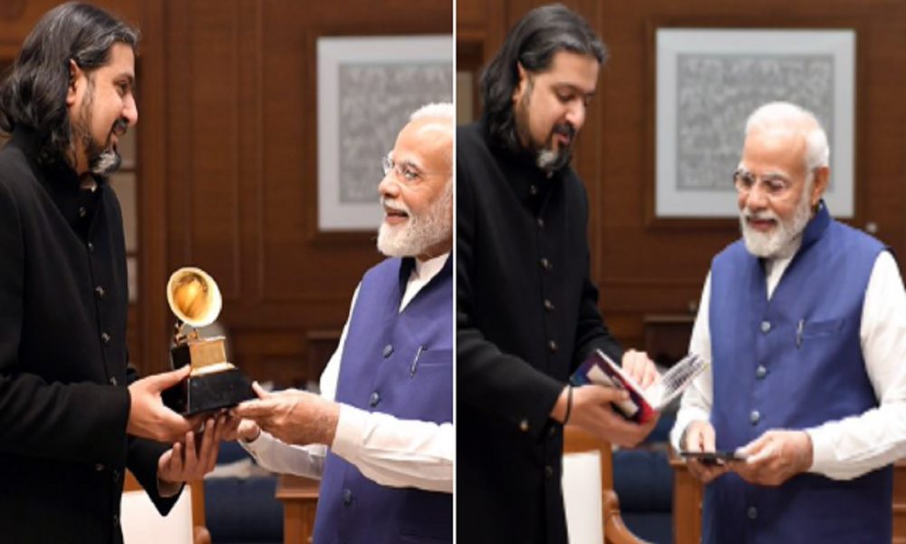 Two-time Grammy winner meets PM Modi, get a pat on back; dedicates award to India@75