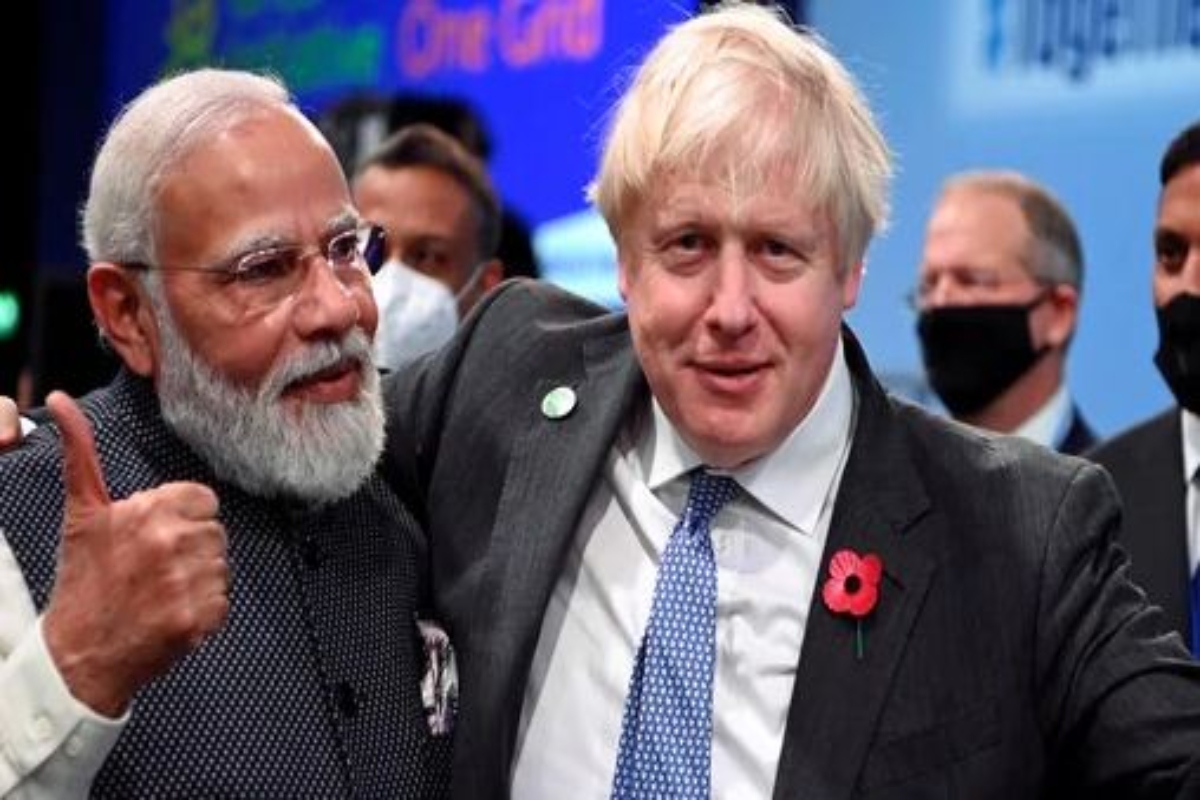 UK PM Boris Johnson arrives in India for two-day visit