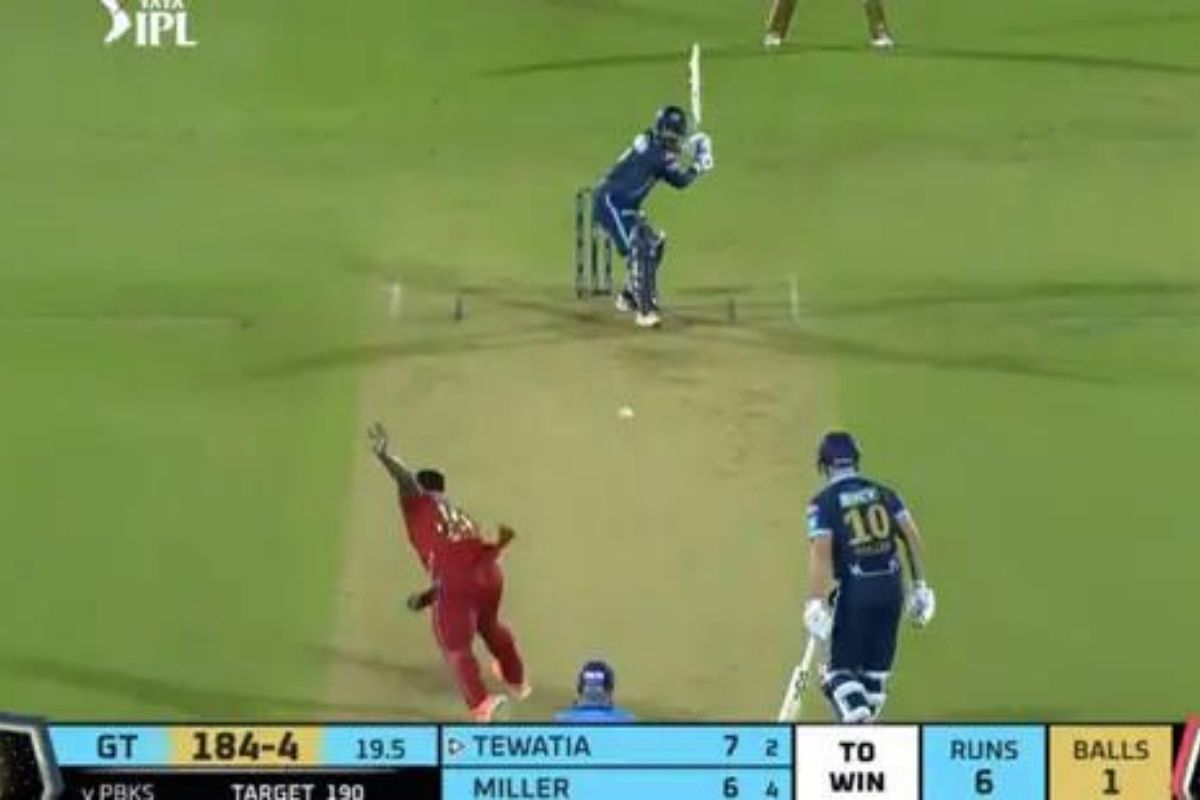 Rahul Tewatia repeats Dhoni’s feat; Smashes two sixes in last 2 balls against PBKS; WATCH VIDEO
