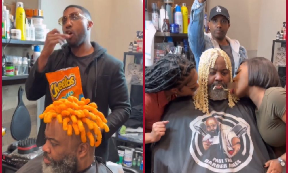Man tries different wigs made of noodles, cheesy snacks; watch viral video here
