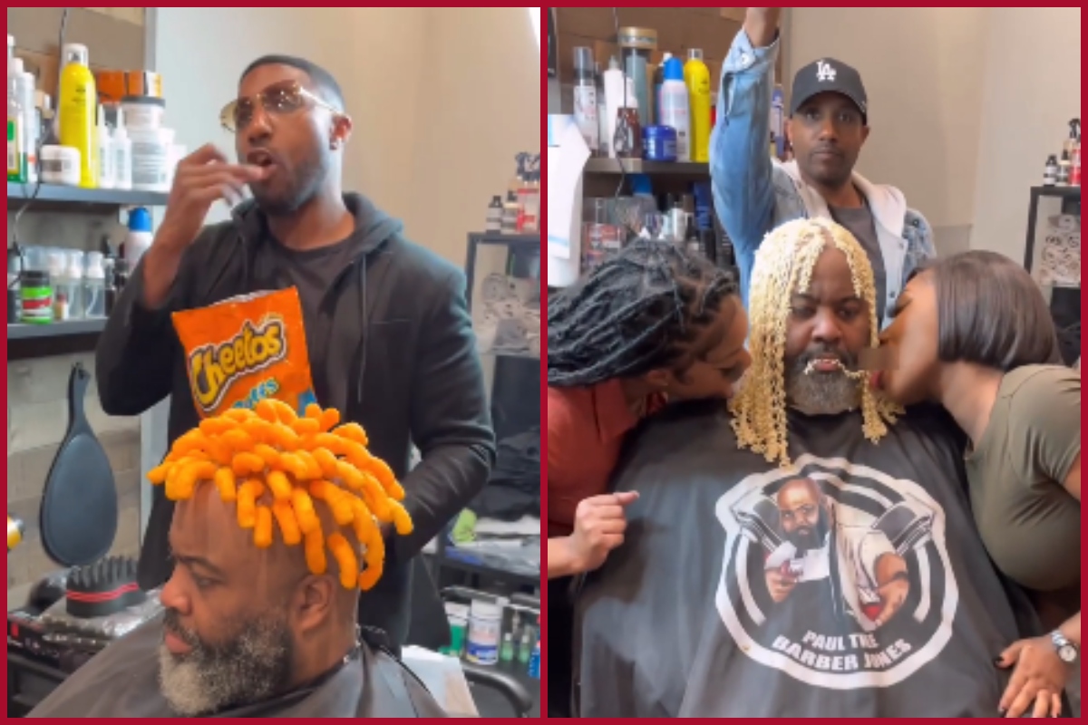 Man tries different wigs made of noodles, cheesy snacks; watch viral video here