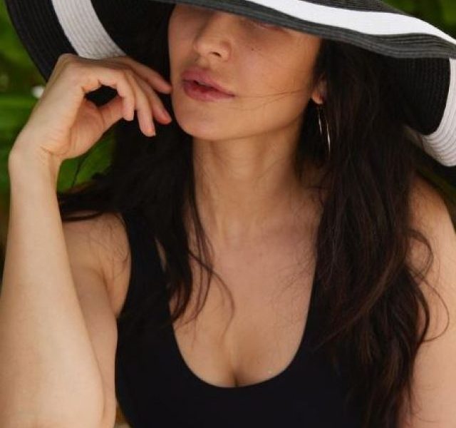 Katrina Kaif sets internet on fire in Black swimsuit and Hat