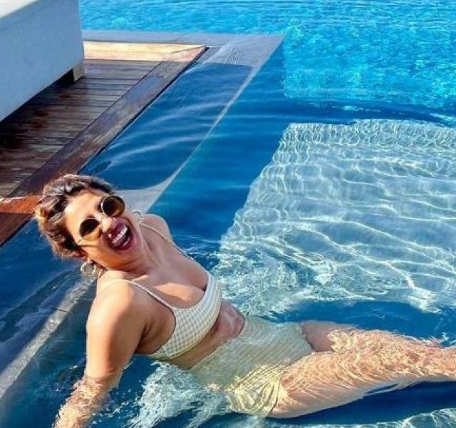 Priyanka Chopra, in a yellow bikini, basks in the sun