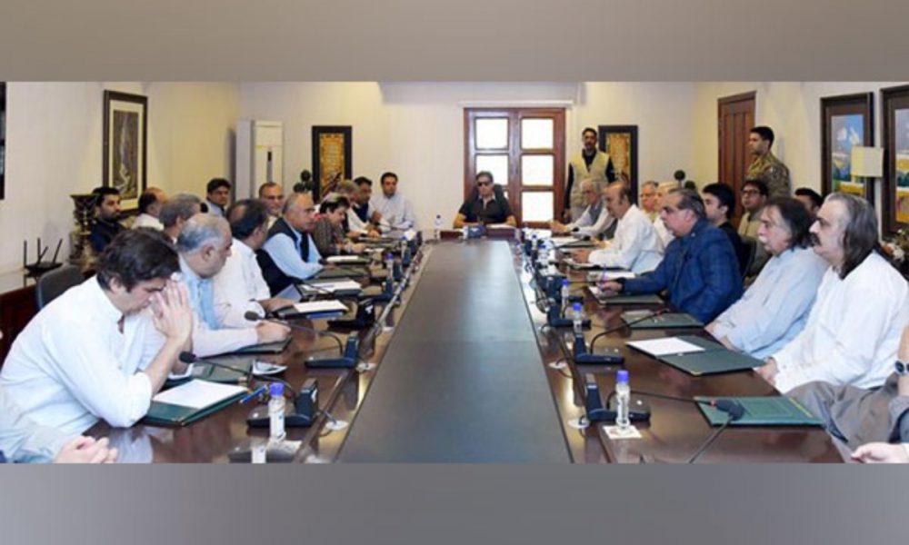 Imran Khan chairs first PTI parliamentary board meeting after losing no-trust vote