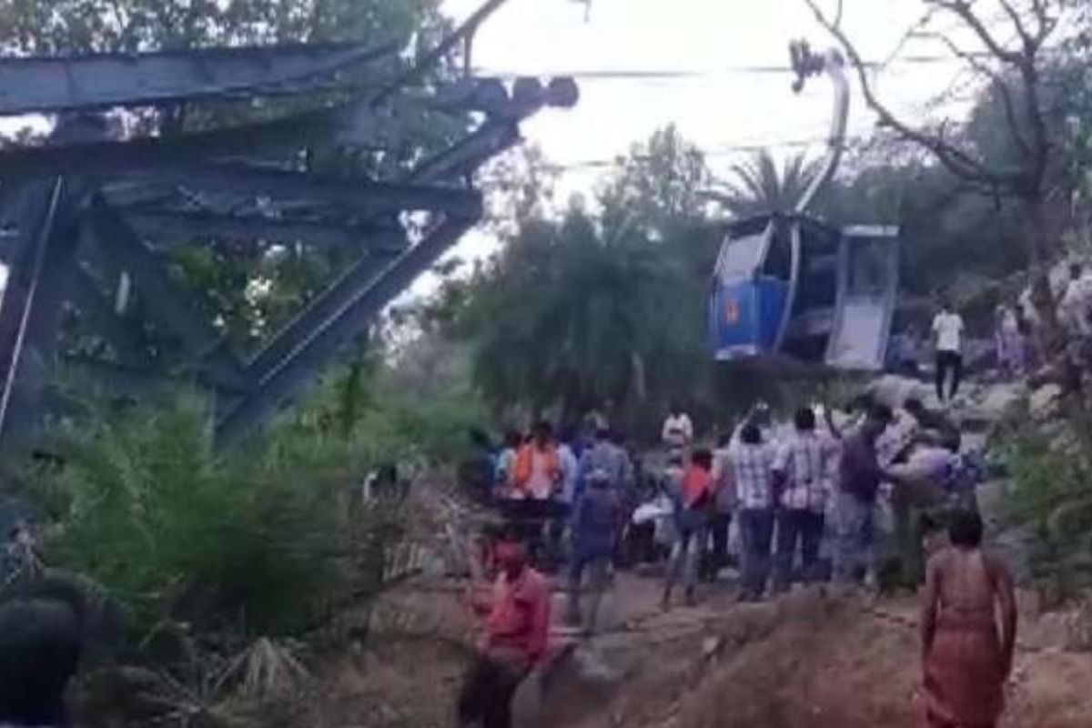 Jharkhand: Cable cars collide on highest vertical ropeway in India; 1 killed, 48 stuck, Air Force rescue op underway