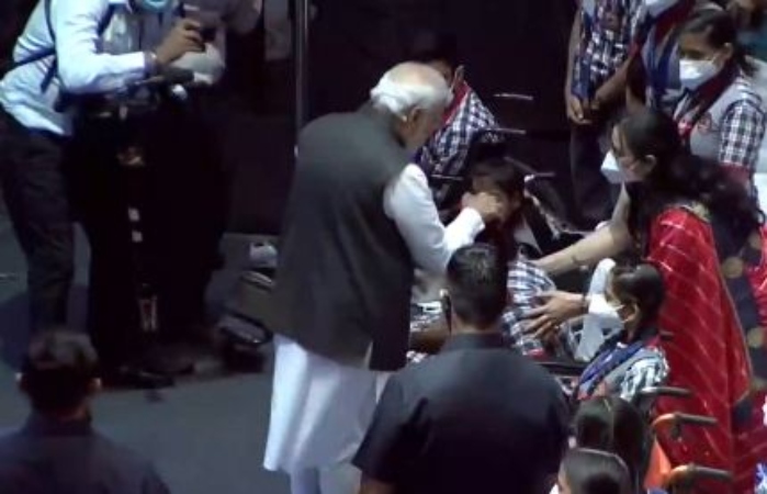 PM Modi meets specially-abled school students during fifth edition of ‘Pariksha Pe Charcha’