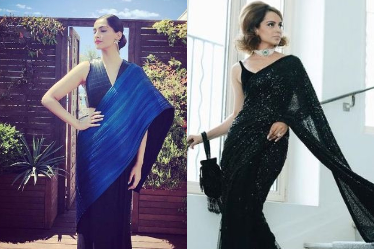When Bollywood stars donned sarees at the Cannes film festival’s red carpet