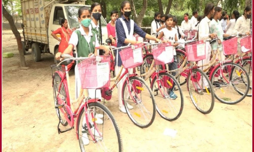 269 girl students get free bicycles in mega program organised by Rotary Club of Delhi Ananta