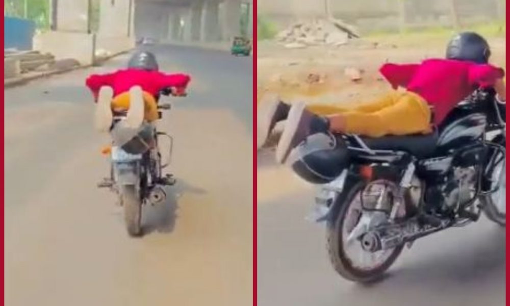 ‘Shaktimaan’ stunt on bike lands Noida man in jail; police share VIDEO on Twitter