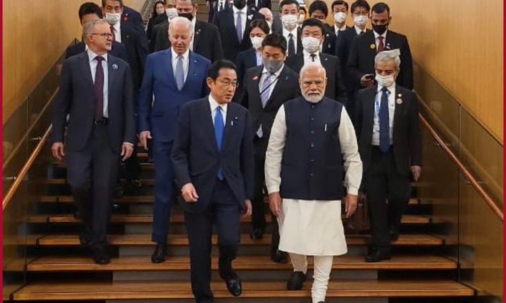 PM Modi ‘leading from the front’ image from Quad meet takes Twitter by storm
