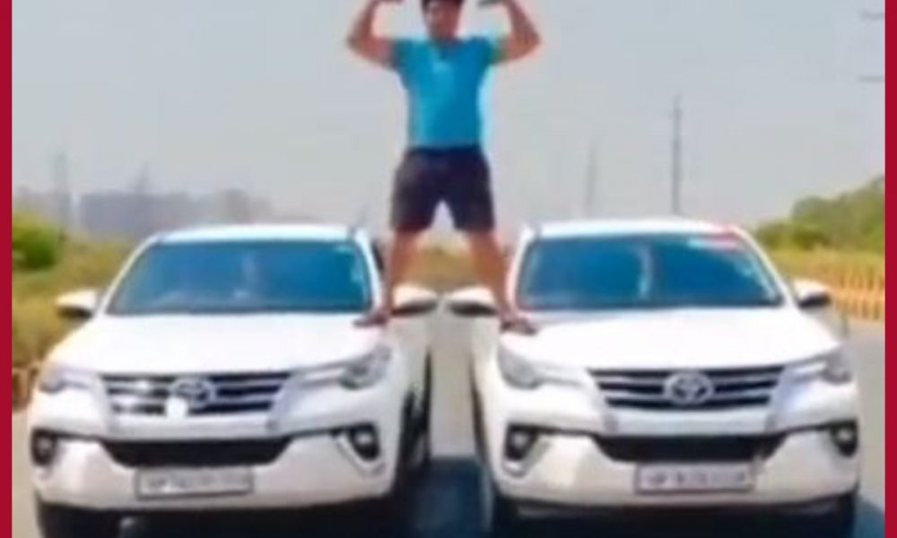 Noida youth arrested for performing Ajay Devgn-style stunt on road; two SUVs seized