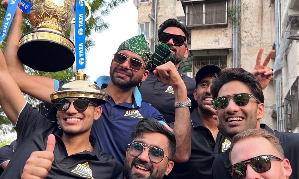 Gujarat Titans’ celebration continues after their IPL 2022 with roadshow; See Pics