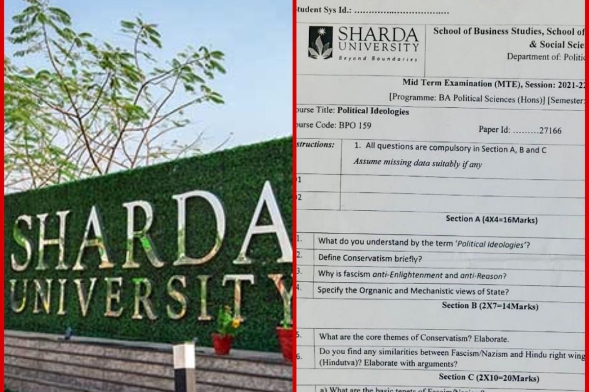 Sharda University kicks up row over ‘anti-Hindu question’ in BA exams