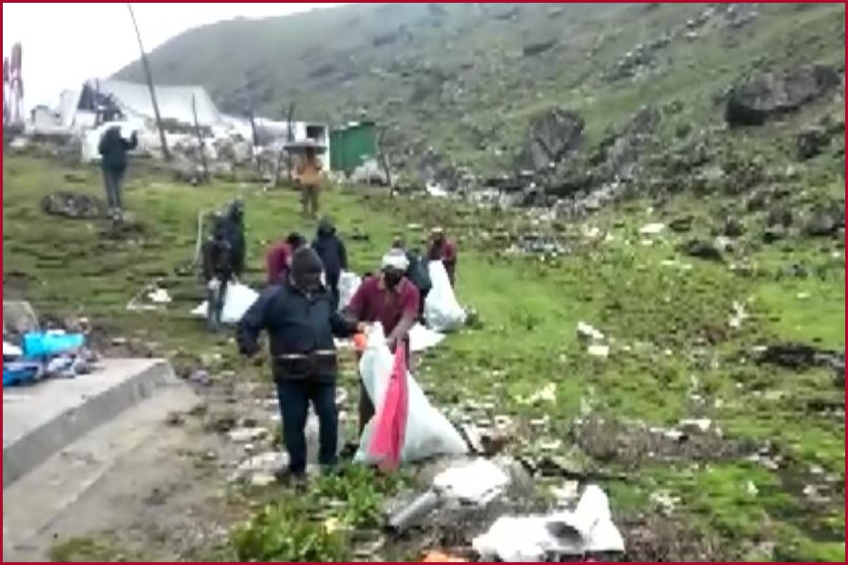 On PM Modi’s appeal, pilgrims, govt agencies, NGOs undertake cleanliness drive near Kedarnath Dham