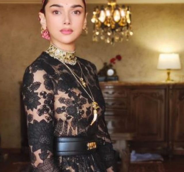 Aditi Rao Hydari slays her red carpet debut in black Sabyasachi gown