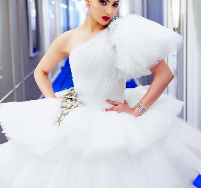 Urvashi Rautela dazzles in White Gown at Cannes Film Festival