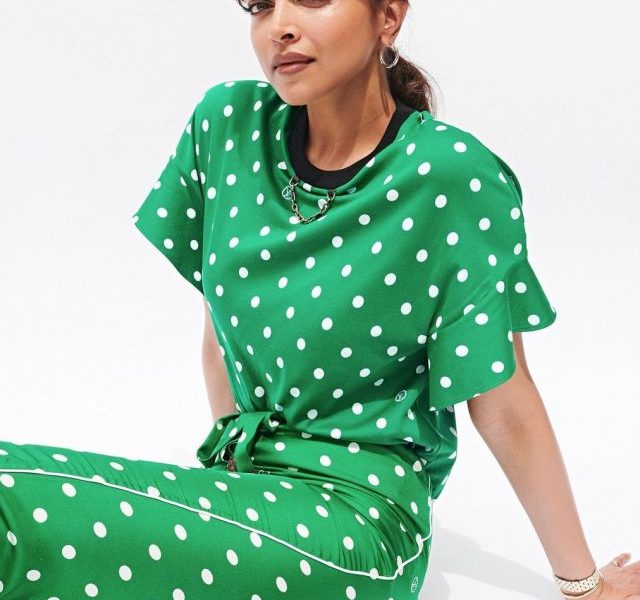 Deepika Padukone Exudes Retro Vibes In Green Polka-dot Jumpsuit
