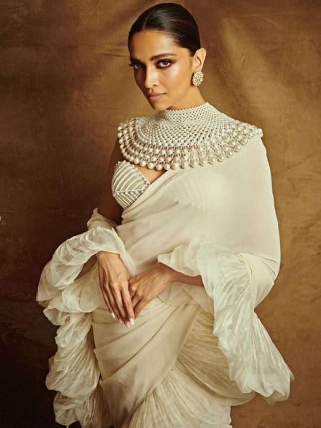 Deepika Padukone signs off from the film festival in a gorgeous white ruffle saree