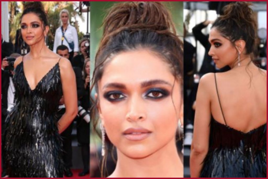 Cannes 2022: Sultry Deepika Padukone shimmers in feather-like black gown on Day 6