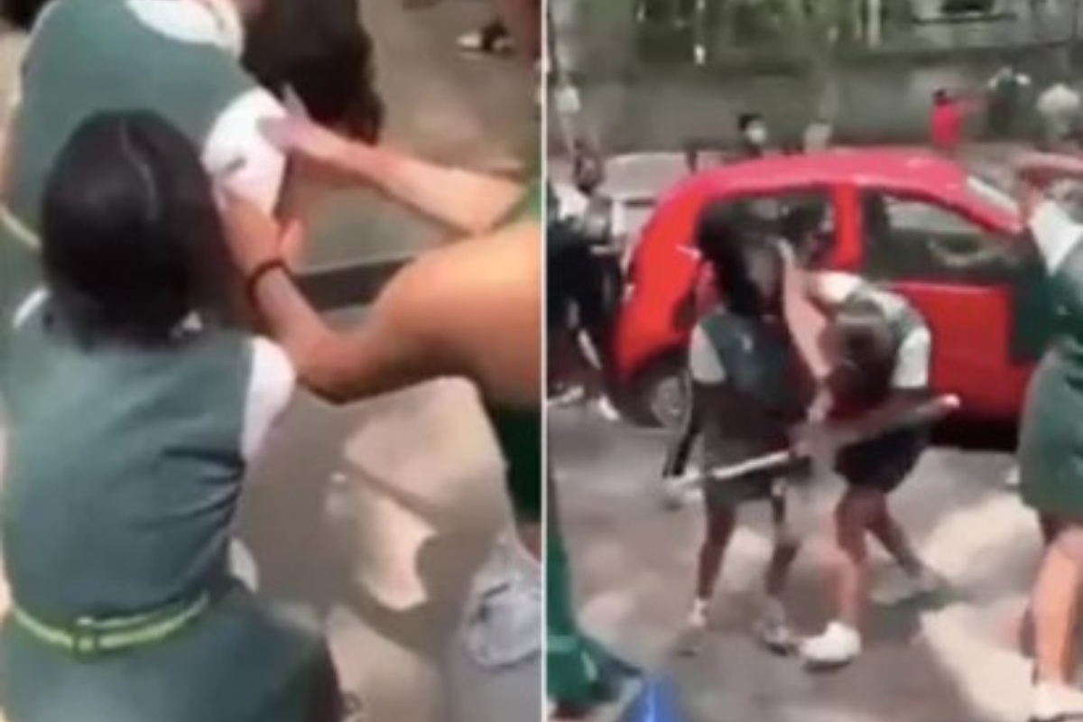 Viral video from Bengaluru: Bishop Cotton school girls beat each other up on street with kicks, punches and a baseball bat