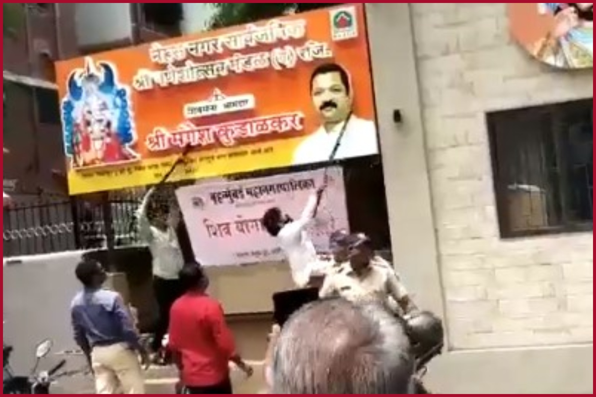 Shiv Sena workers vandalise board of rebel MLA Mangesh Kudalkar’s office in Mumbai 