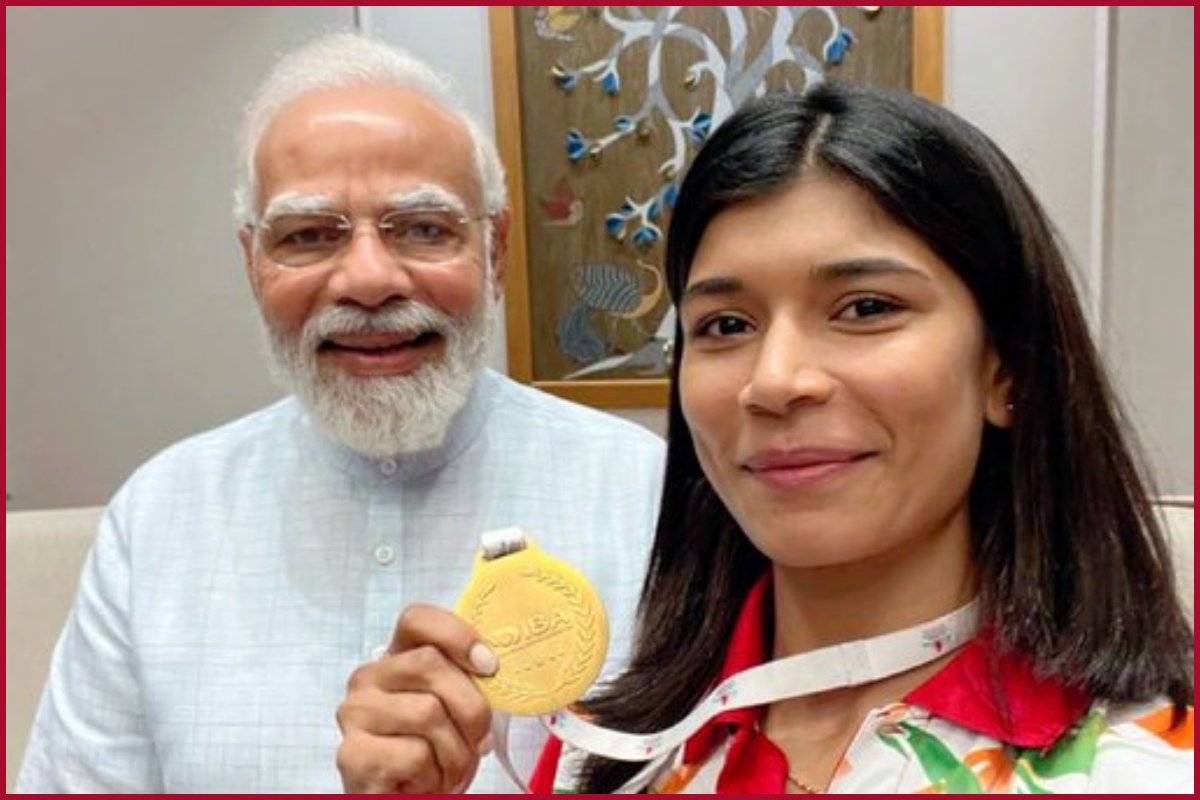 PM Modi meets gold medallist Nikhat Zareen, other winners of Women’s World Boxing C’ships