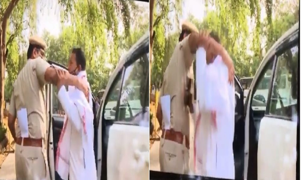 As cops stop Cong leaders from stir, Srinivas BV runs away to avoid detention; VIDEO emerges