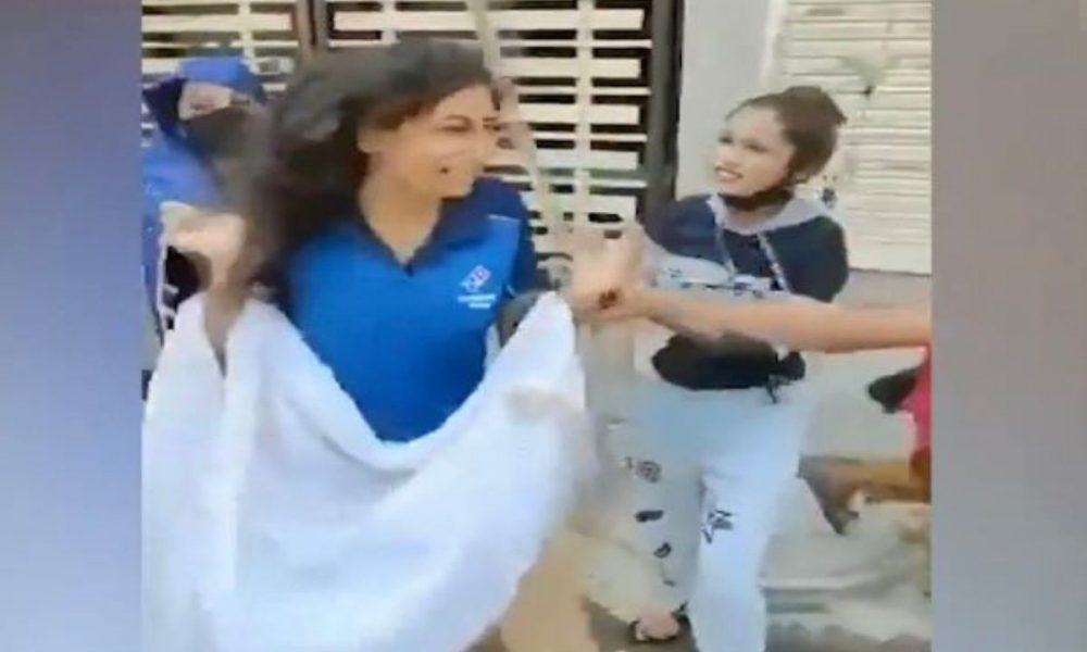 Watch Video: Female employee of Dominos beaten by four women in daylight in Indore