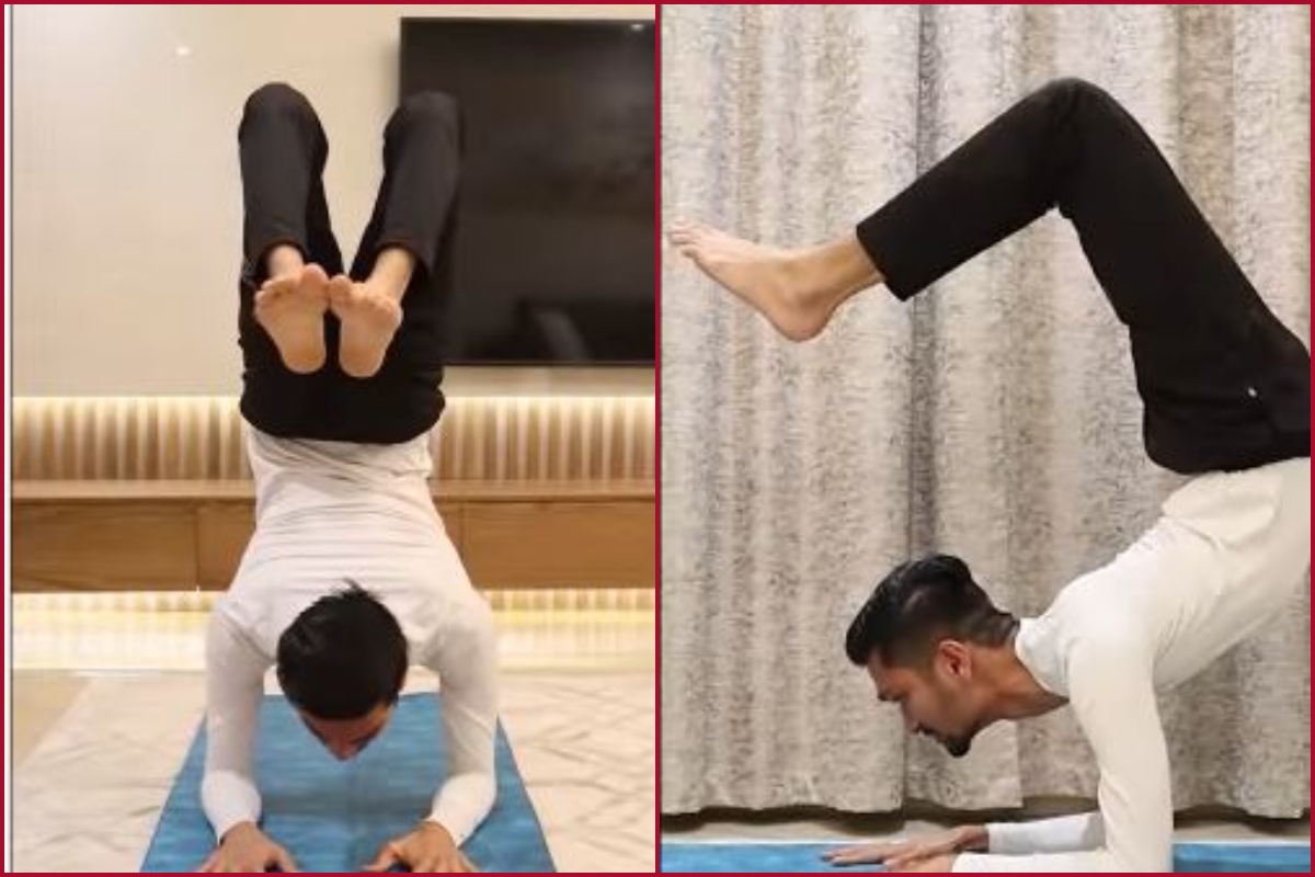 Indian Yoga teacher sets new world record by performing scorpion pose for 29 minutes (VIDEO)