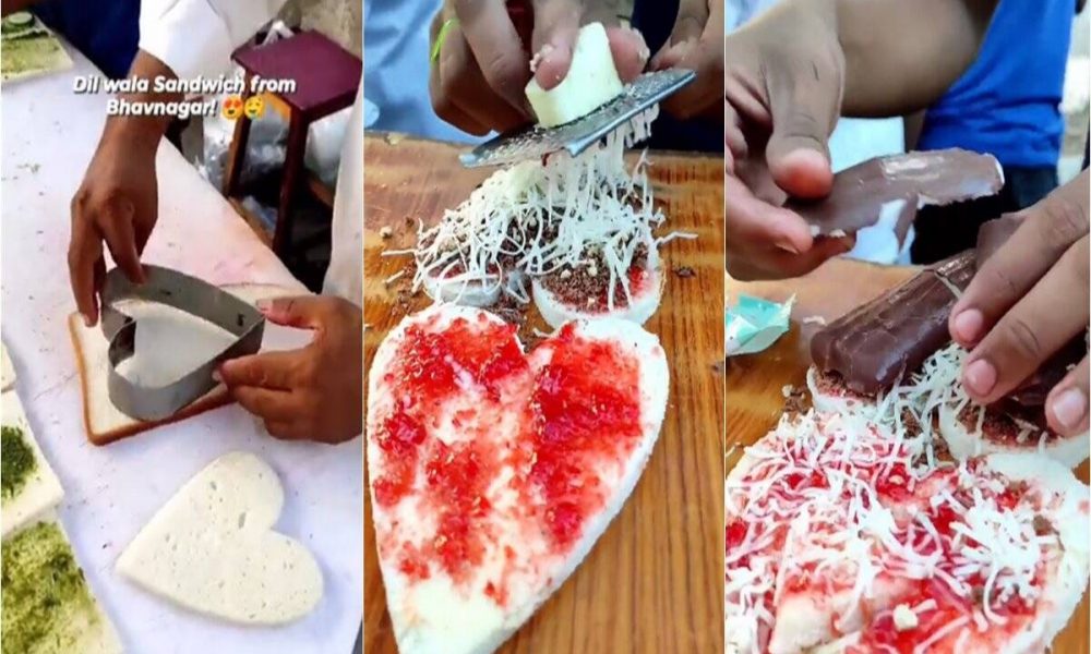 Watch: Heart-shaped chocolate cheese sandwich, another food disaster available in Gujarat