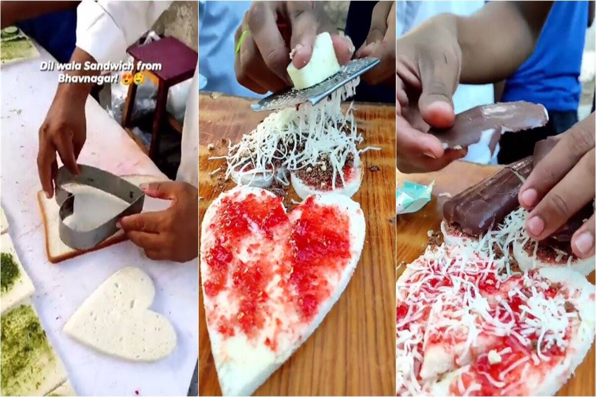 Watch: Heart-shaped chocolate cheese sandwich, another food disaster available in Gujarat